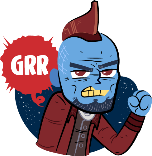 Guardians Of The Galaxy Vol2 - Avengers Infinity War Facebook Stickers (488x501), Png Download
