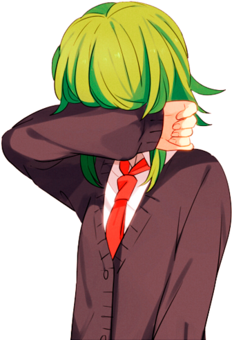 Anime, Girl, And Green Hair Image - Anime Girl Green Png (500x509), Png Download