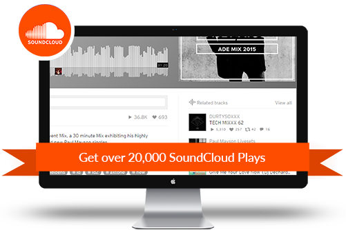 Sc Plays 20k Product Icon - Soundcloud (501x334), Png Download