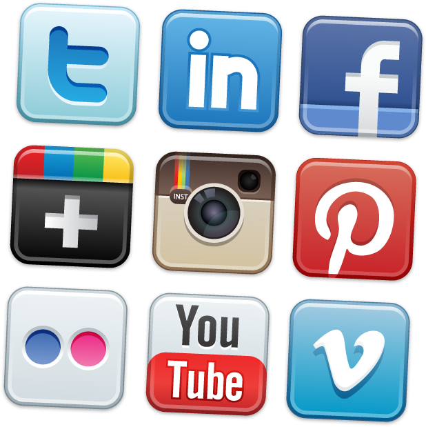 Social Media Website Logos (631x652), Png Download