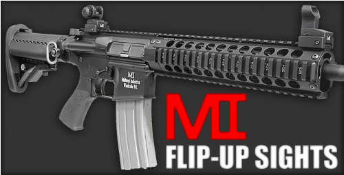 Midwest Industries Flip Up Sights (500x500), Png Download