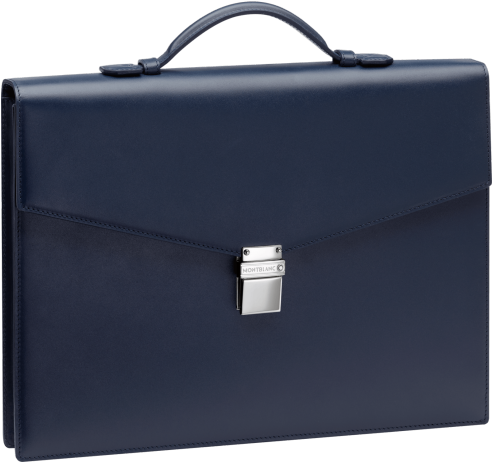 Mont Blanc Blue Briefcase (491x491), Png Download