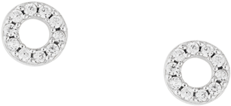 Circle Outline Crystal Stud Set - Circle (900x982), Png Download