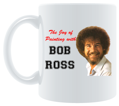 White - Bob Ross Shirt Png (394x394), Png Download