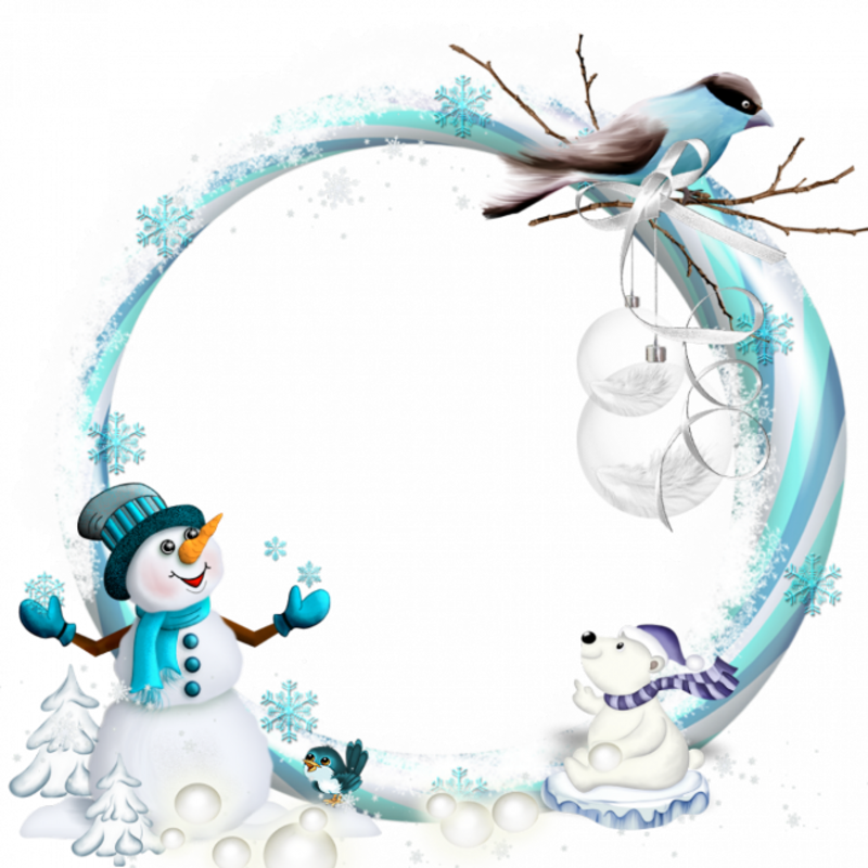 Snow Border Png Download - Christmas And A Happy New (800x800), Png Download