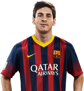 Leonel Messi Image - Barcelona Home Kit 13 14 (350x350), Png Download