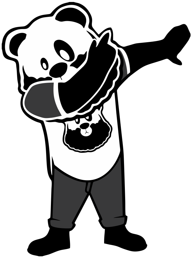 Custom Bearded Unisex Hoodie Artistshot - Panda Dab Png (1000x1000), Png Download