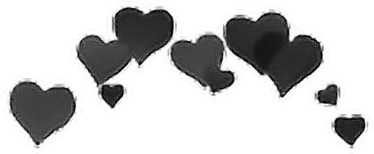 Png Heart Crown - Heart Crown Png Black (1024x668), Png Download