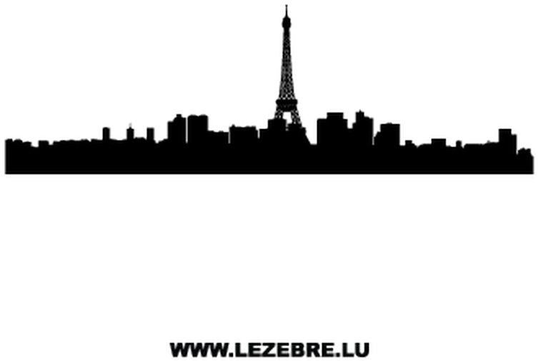 Silhouette Paris Decal - Paris Silhouette (800x800), Png Download