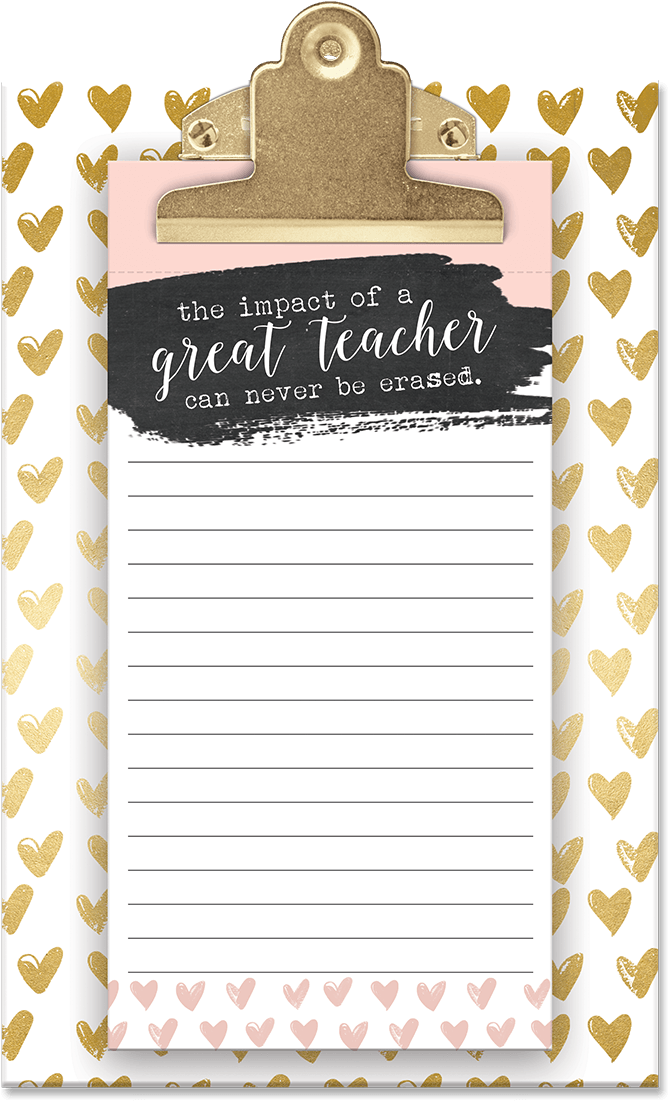 Chalk Hearts Teacher Clipboard Set - Lady Jayne Desk Bundle - Clipboard With Notepad (1200x1200), Png Download