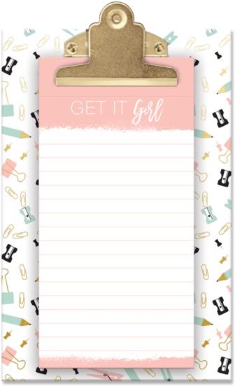 Clipboard With Notepad - Note Pad With Clips (600x600), Png Download