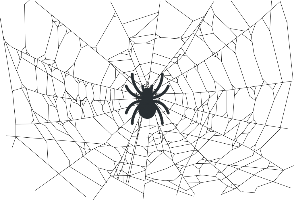 Crawleando A Web Com O Scrapy - Realistic Spider Web Drawing (1024x699), Png Download