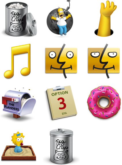 Search - Simpsons Icons (444x592), Png Download