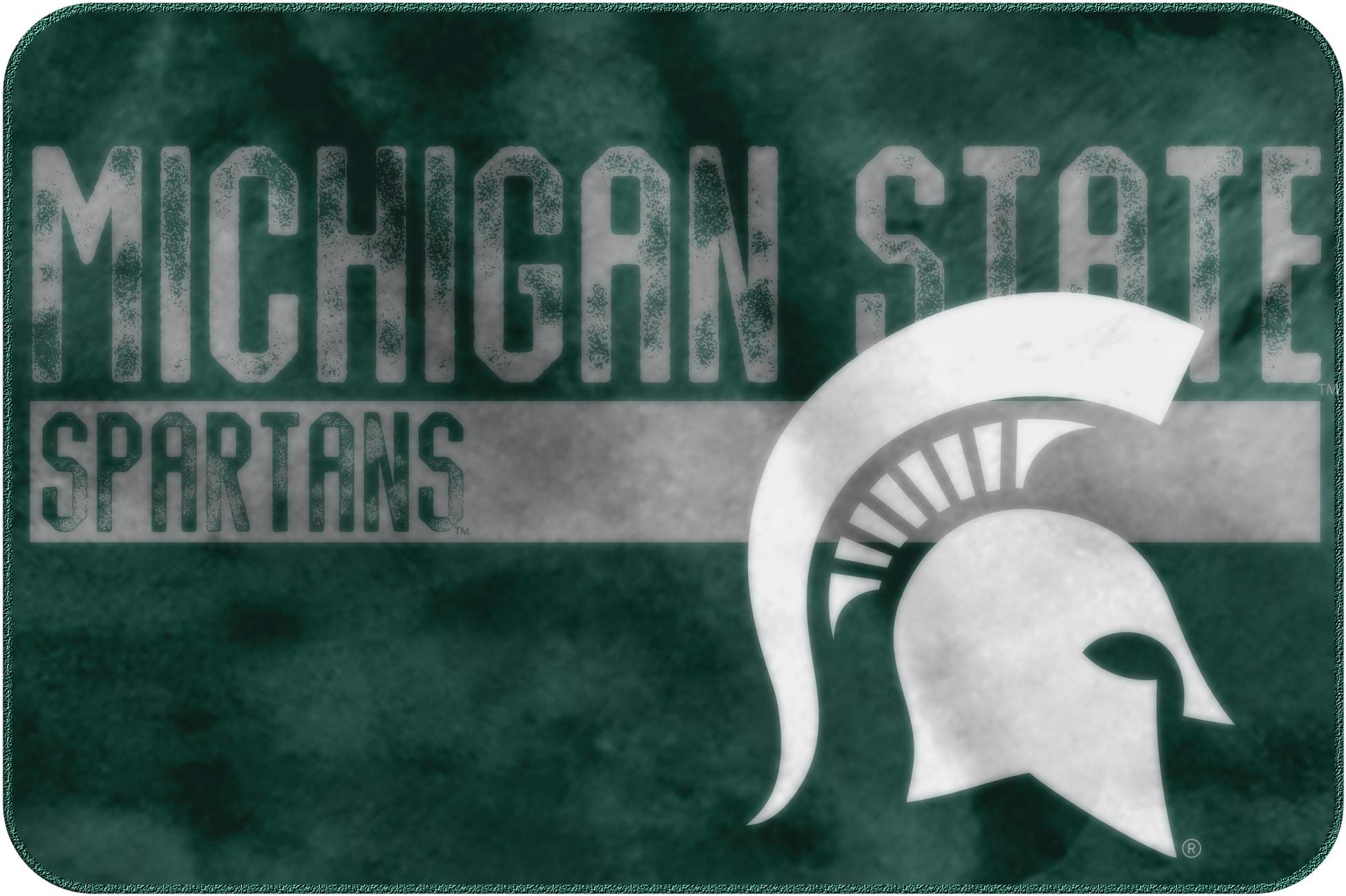 Michigan State Spartans Ncaa Bathroom Decorative Foam - Ncaa Michigan State Spartans Worn Out Mat, 20 Inch (2100x2100), Png Download