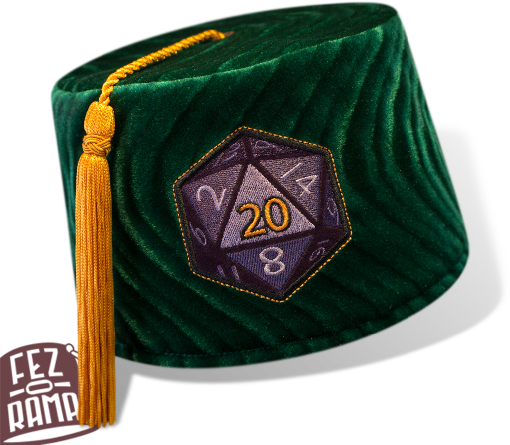 D20 Green Low Fez - Fez (1024x1024), Png Download