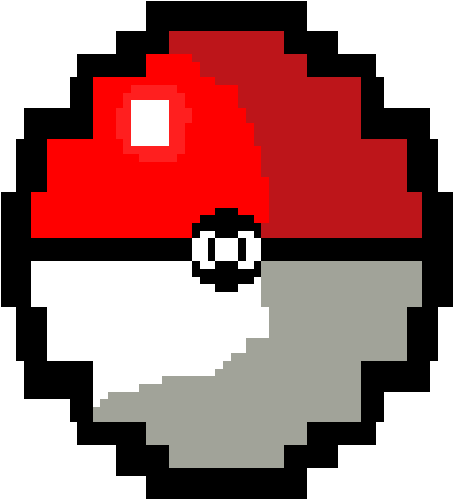 Pokeball - Pixel Pokeball Png (979x814), Png Download