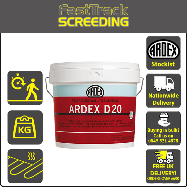 Ardex D20 10 Litre - Ardex Adhesive X77 Grey Microtec Tile Adhesive (600x600), Png Download