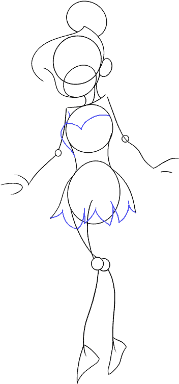 How To Draw Tinkerbell Easy Drawing Guides In Tinkerbell - Drawing (680x830), Png Download