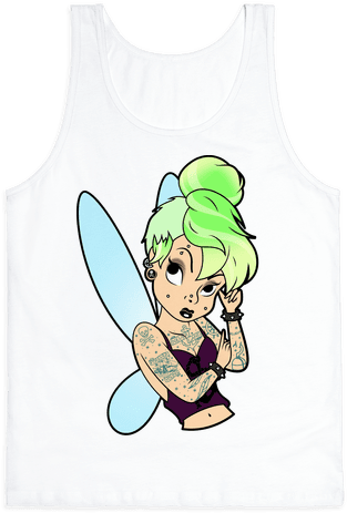 Punk Tinkerbell Tank Top - Coque Rigide Iphone 5 5s Se Clochette Tatoo (484x484), Png Download