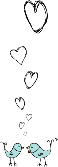 Hand Drawn Wedding Scrapbook-07 - Heart (216x600), Png Download