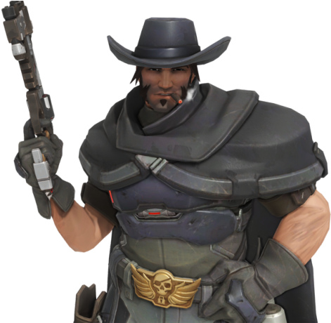4 - Overwatch Mccree Blackwatch Png (500x459), Png Download