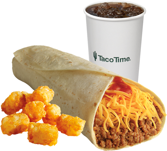 Taco Time Soft Burrito (686x600), Png Download