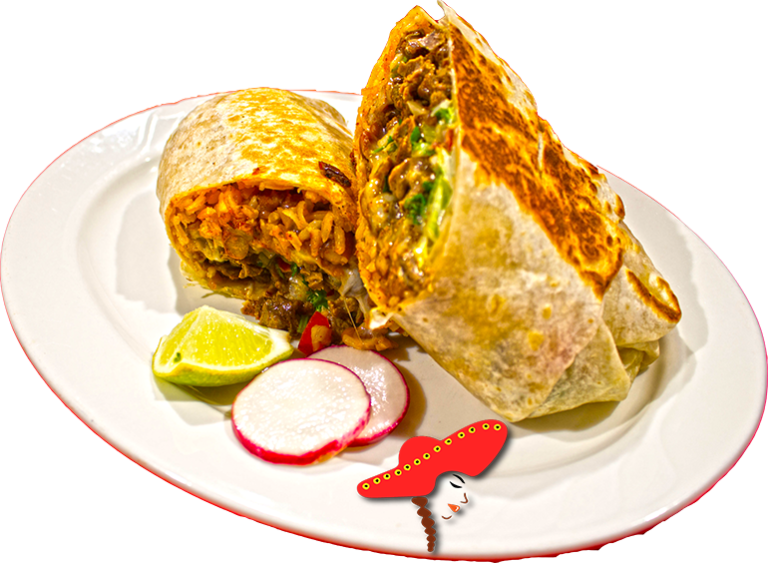 Mexican Burrito Png - Super Burritos Mexican Grill (768x563), Png Download