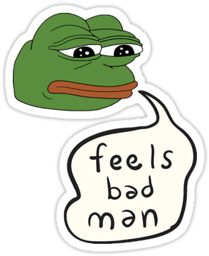 Pepe The Frog Feels Bad Man - Pepe The Frog Feelsbadman (375x360), Png Download