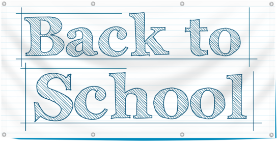 School Banners - Vinyl Banners (577x311), Png Download