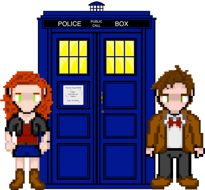 Tardis, The Doctor & Amy - Tardis (780x658), Png Download