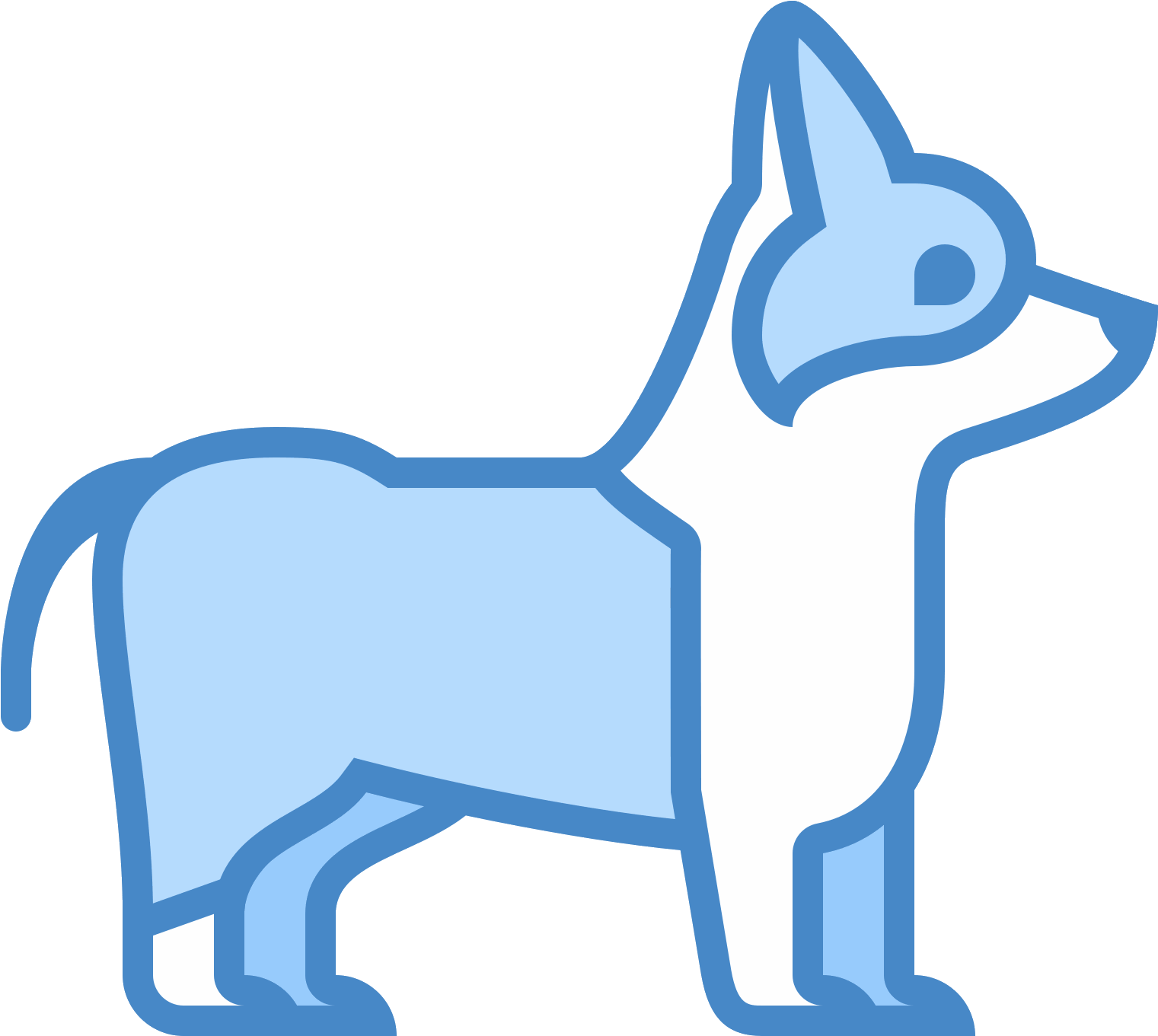 There Is A Small Dog Standing With It's Head Up - Corgi Icon (1600x1600), Png Download
