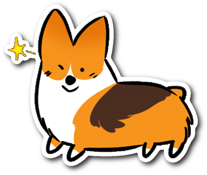 Corgi Love - Transparent Background Corgi Clipart (1024x1024), Png Download