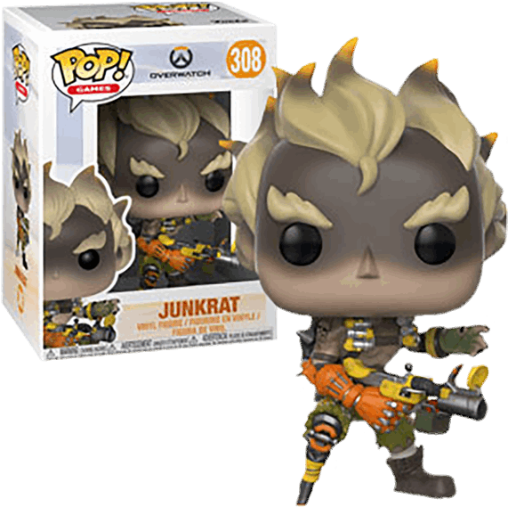 Junkrat Overwatch Pop Figure (600x600), Png Download