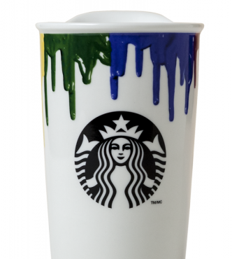 Sleek, Modern Coffee Mug Design By Band Of Outsiders - Starbucks New Logo 2011 (332x370), Png Download