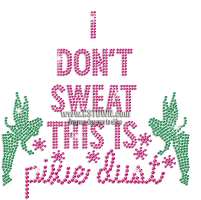 Pixie Dust Custom Iron On Rhinestone Design - Cross-stitch (450x450), Png Download
