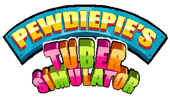 Pewds Tuber Simulator Logo - Pewdiepie Tuber Simulator Png (594x341), Png Download