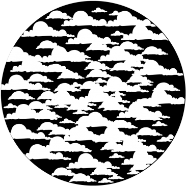Cartoon Clouds Gobo - Circle (400x400), Png Download
