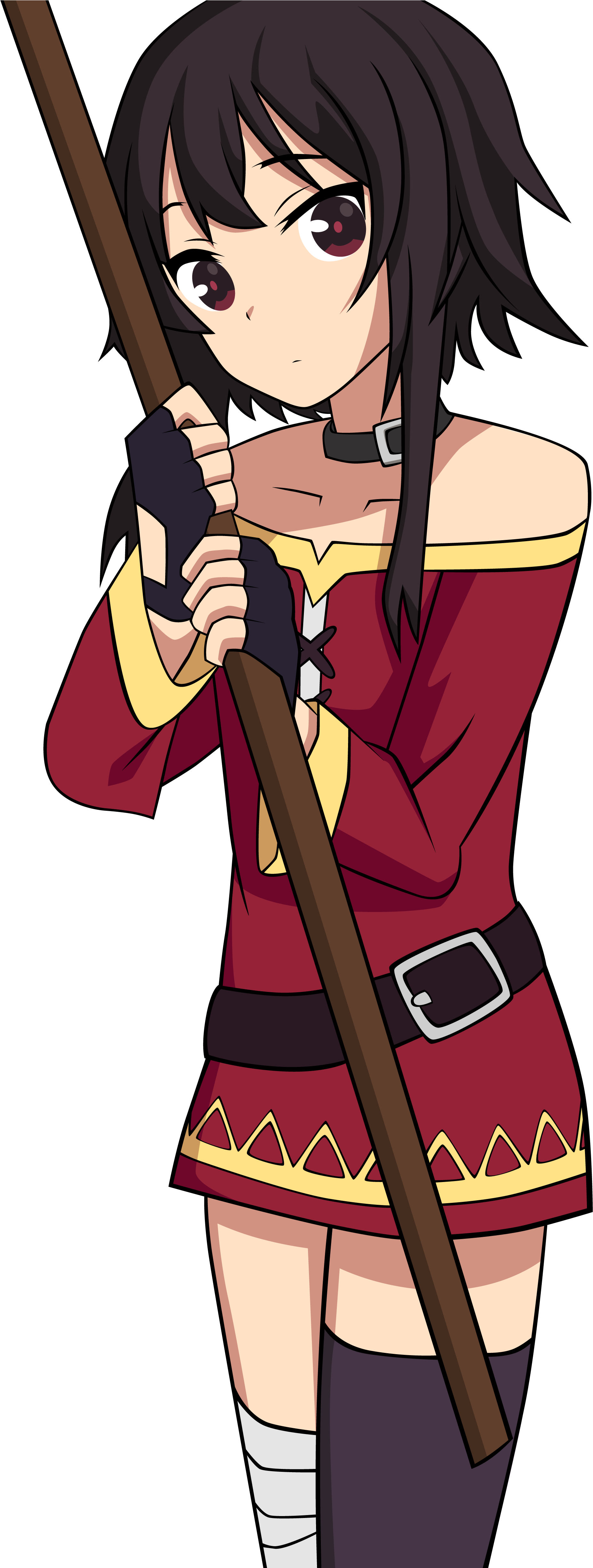 Megumin Arms Out Png - Cartoon (2717x4890), Png Download
