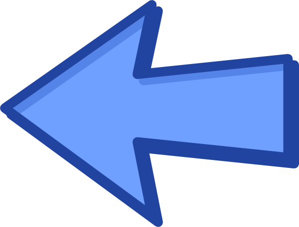 Arrow Clipart Blue Arrow - Left Arrow Clipart (600x457), Png Download