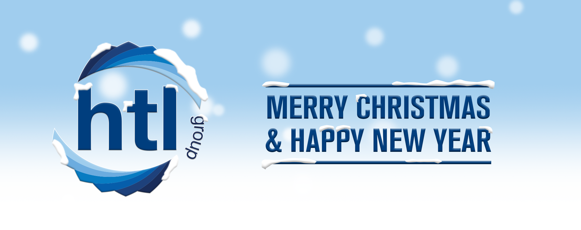 Merry Christmas And A Happy New Year From Htl - Happy New Year Card (1920x762), Png Download