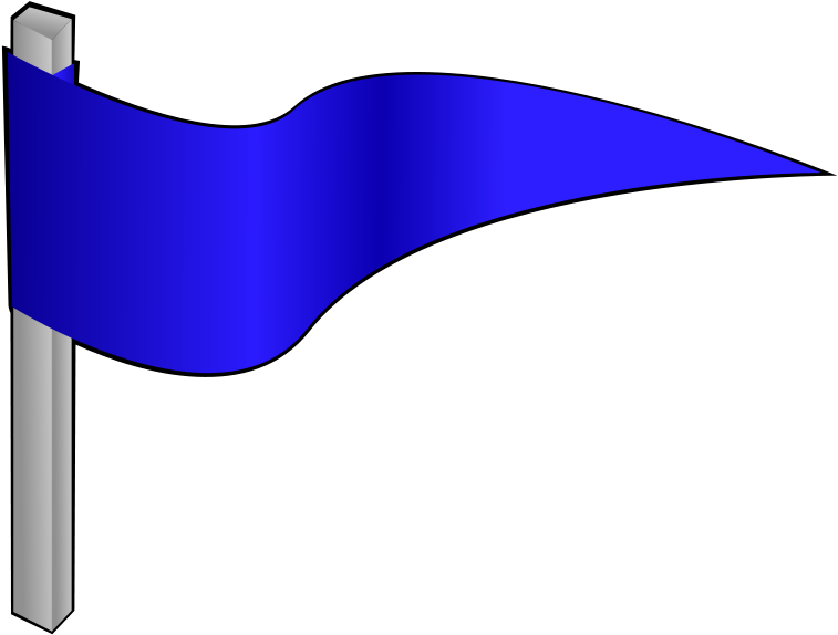 Clipart Flag - Flag On A Pole (900x900), Png Download