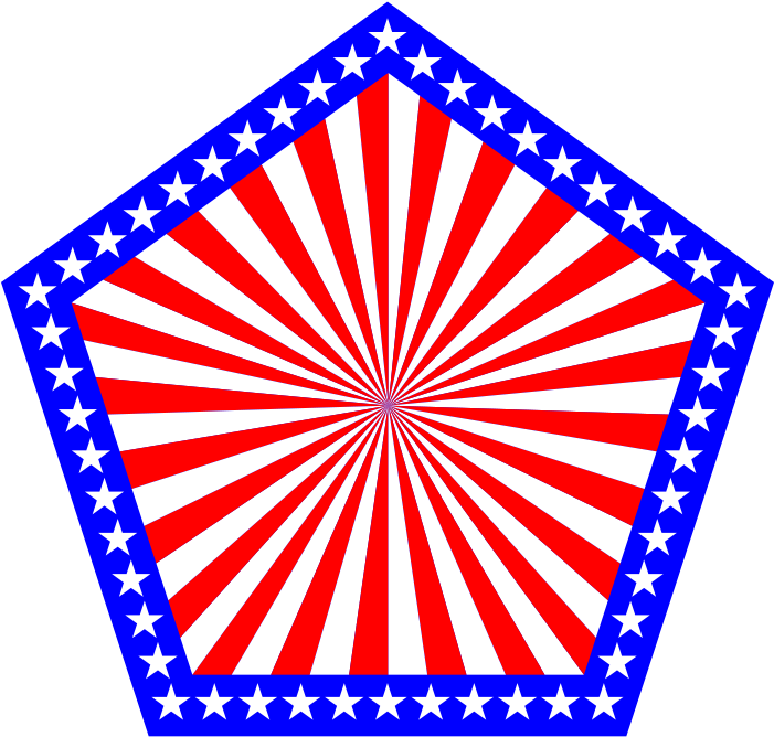 Download America Flags Clipart - American Flag In A Pentagon (800x800), Png Download
