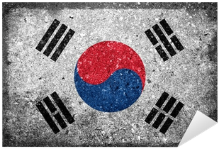 South Korean Flag Painted On Concrete Wall Sticker - South Korea Flag (400x400), Png Download