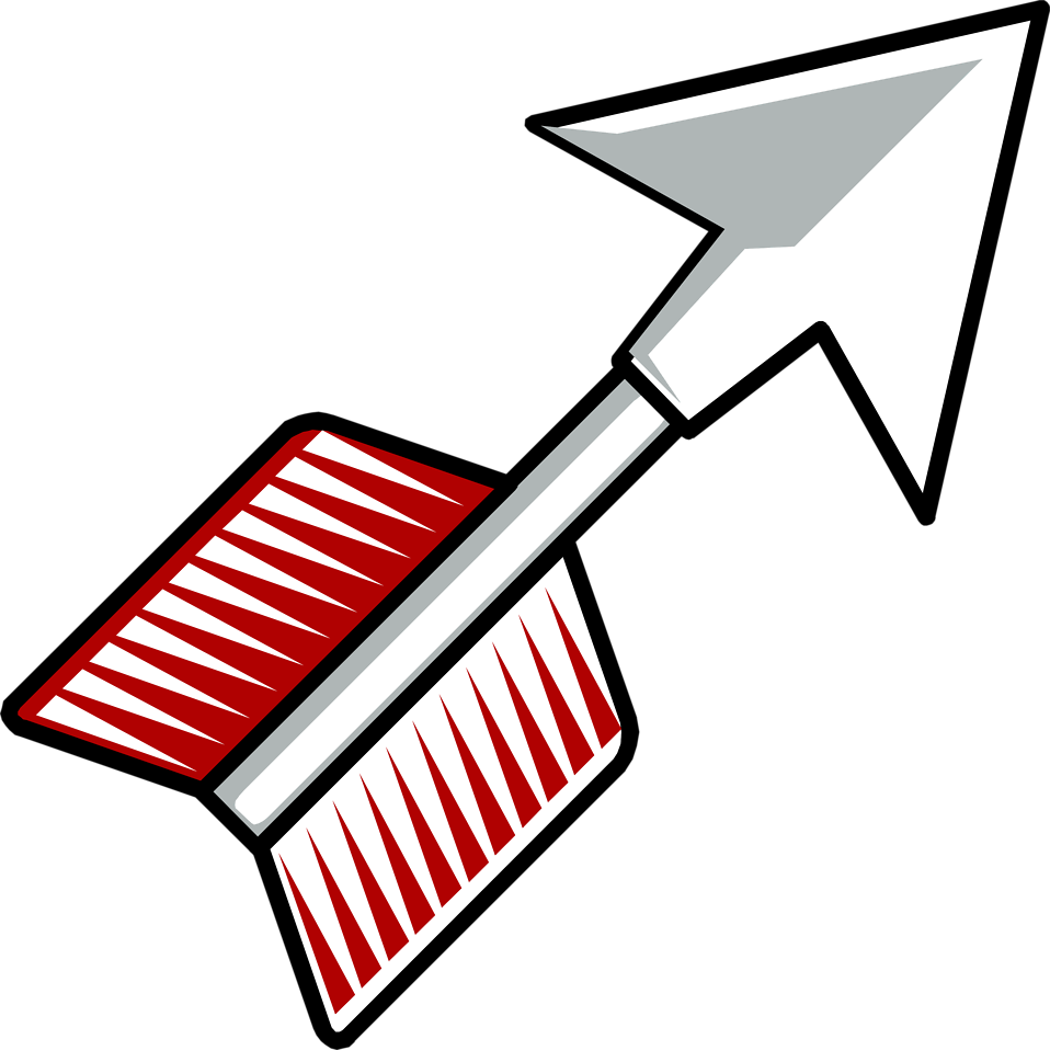 Arrow Red Free Stock Photo Illustration Of A Red Feathered - Red Bow Arrow Clip Art (958x958), Png Download