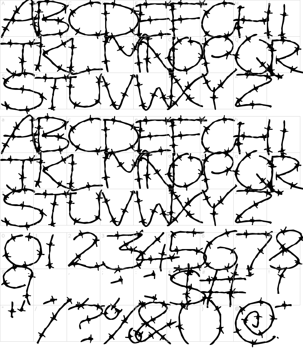 Barbed Wires Font - Barb Wire Fonts (1000x1150), Png Download
