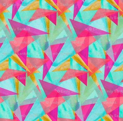 Cinta Watercolor Kaleidoscope - Watercolor Painting (400x395), Png Download
