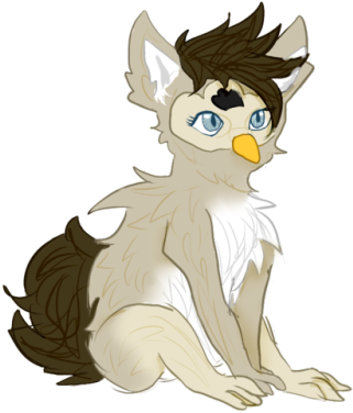 I Drew My 98 Bear Furby In The Sort Of Griffin-furby - Cartoon (500x500), Png Download