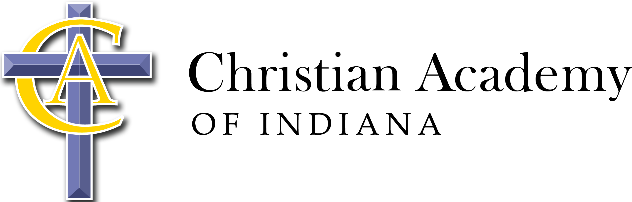 Indiana Horizontal Black Text - Christian Academy School System (2687x812), Png Download
