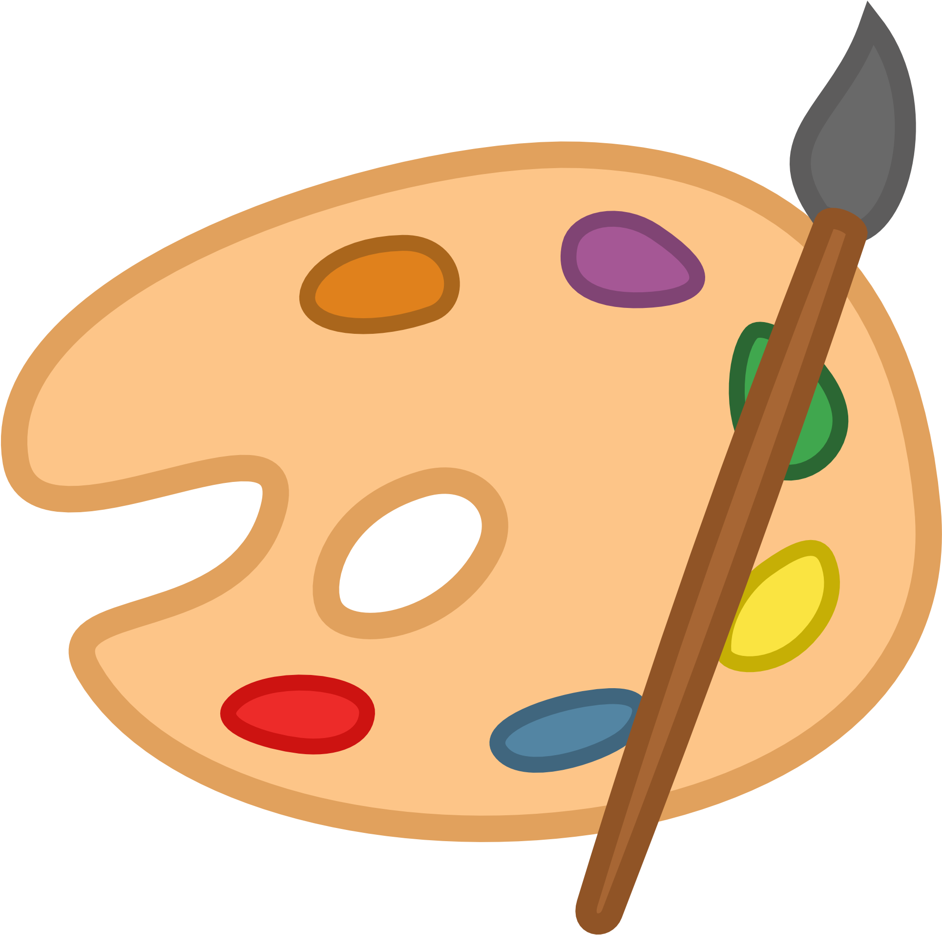 Vector Paintbrush Palette - Paint Palette Clipart (2000x2000), Png Download