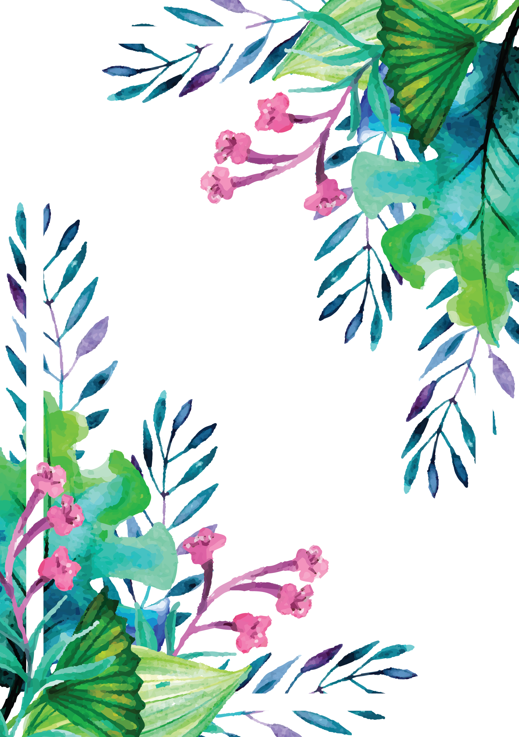 Vector Royalty Free Download Euclidean Clip Art Summer - Summer Watercolor Png (1748x2480), Png Download